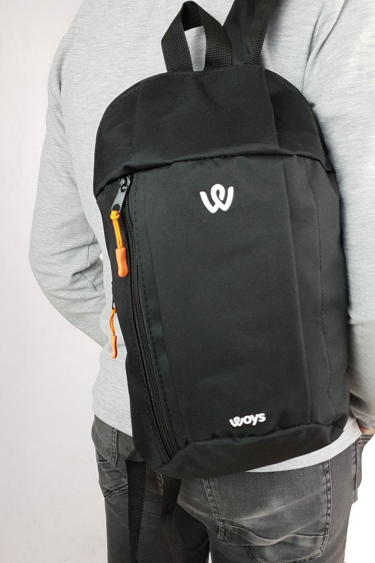 woys Siyah Mini Sırt Çantası | Günlük Kullanım & Yürüyüş | 10 Litre | Unisex fotoğrafı 2 (önizleme)