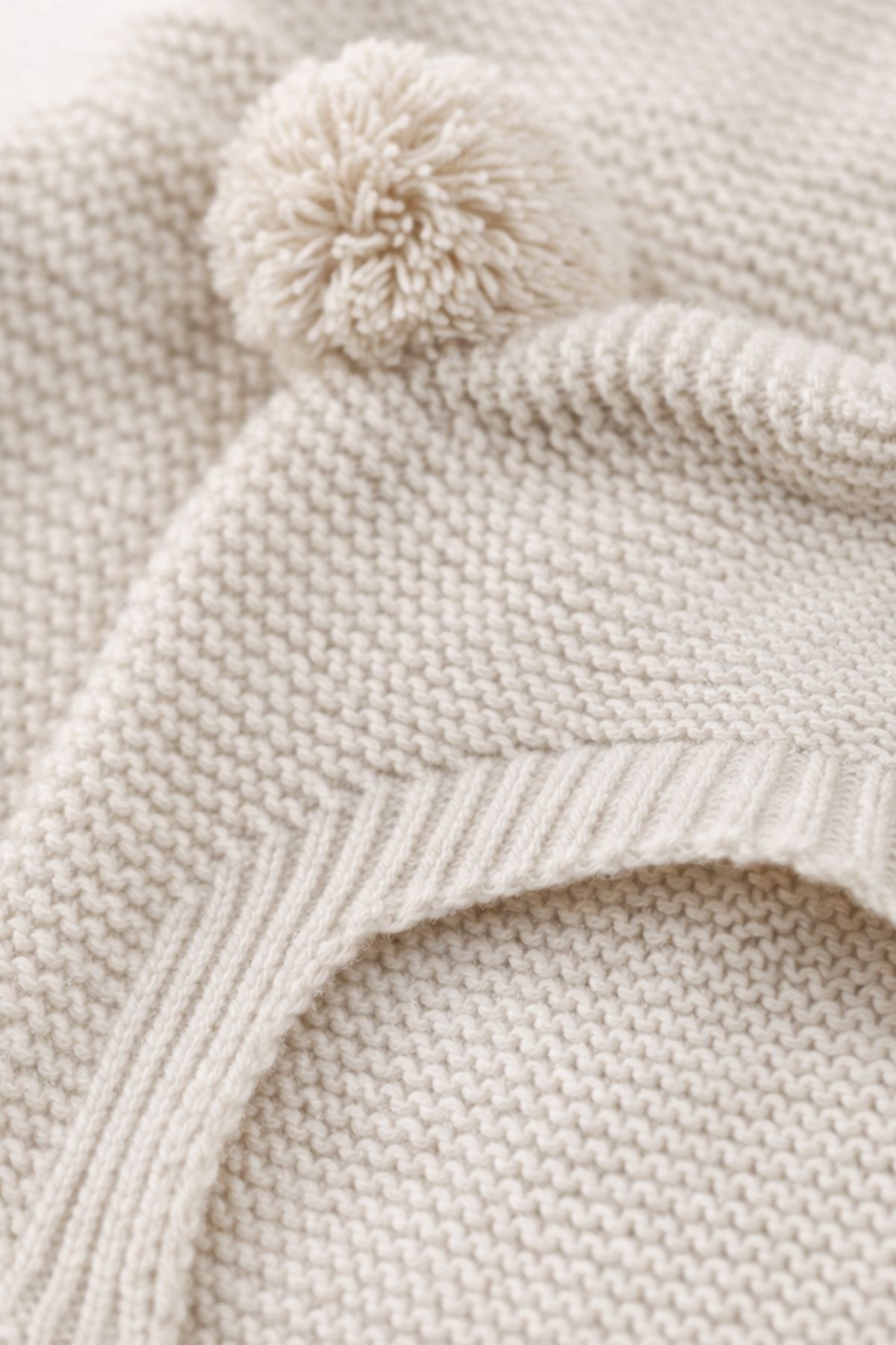 Minytrendy Kız Erkek Bebek Çocuk Omuzlu Triko Balaklava Bere Kar Maskesi Ponponlu Bere fotoğrafı 7 (önizleme)