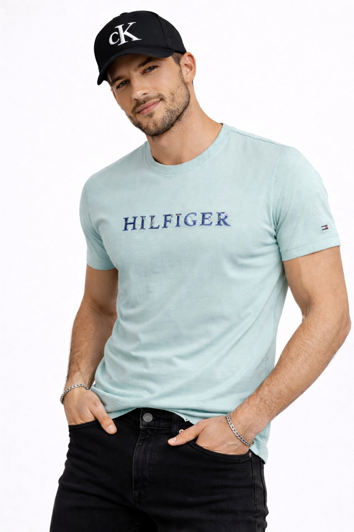 تامی هیلفیگر تی شرت کولز با استیکری، تناسب معمولی