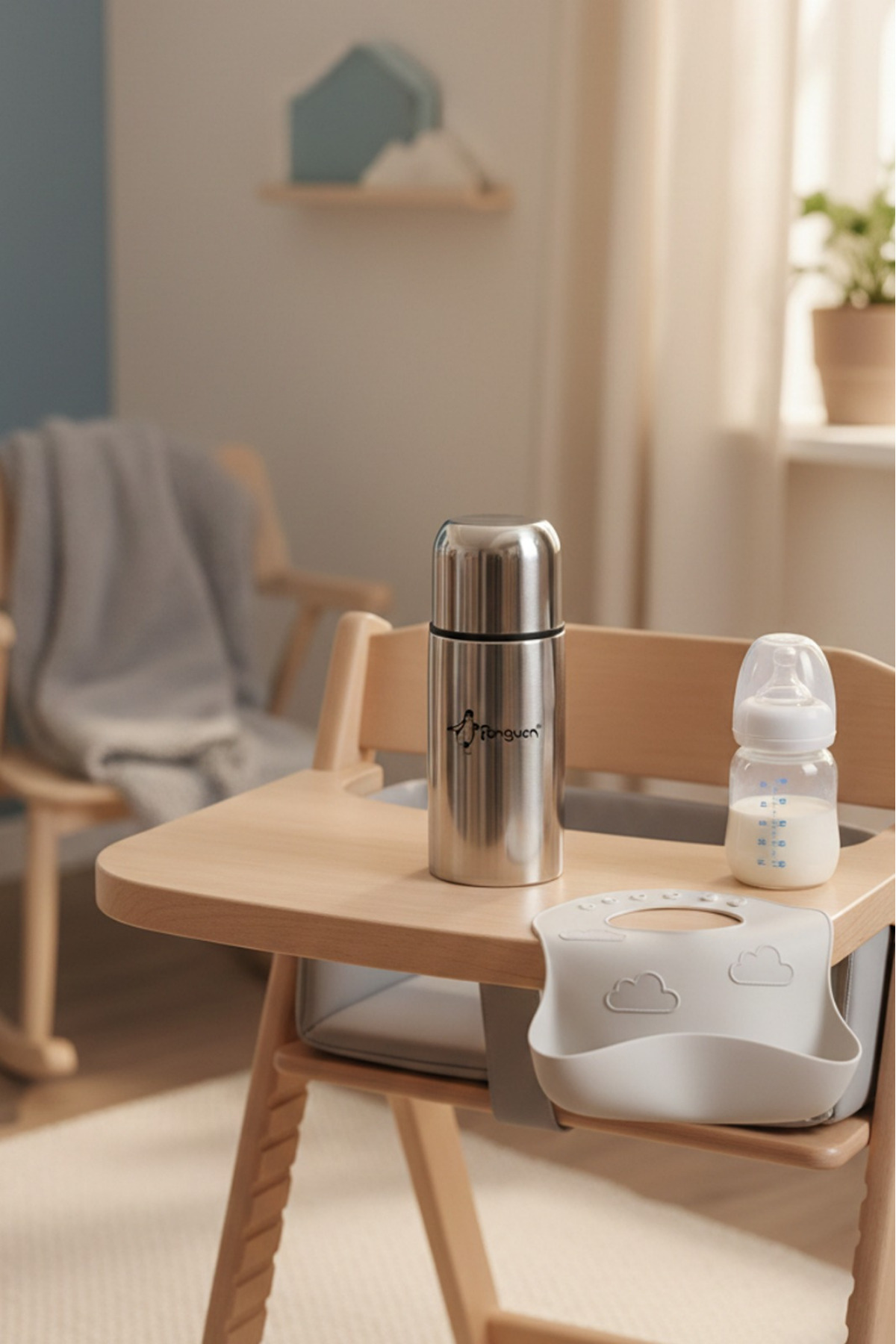 Resim Penguen Paslanmaz Çelik Termos 0.5 L – 12 Saat Sıcak 24 Saat Soğuk – Çelik Termos 