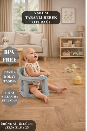 PONÇİK STORE 2'li Bebek Banyo Oturağı Ve Minder Seti - Vakum Taban Mama Otura...