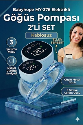Babyhope My-376 Şarjlı Giyilebilir Elektrikli Göğüs Pompası Sessiz Ve Elleri ...