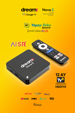 Dreamstar Nova 2 | Android 14 | Yapay Zeka | 12 AY TV+ Üyelik Hediyeli | 4K L...