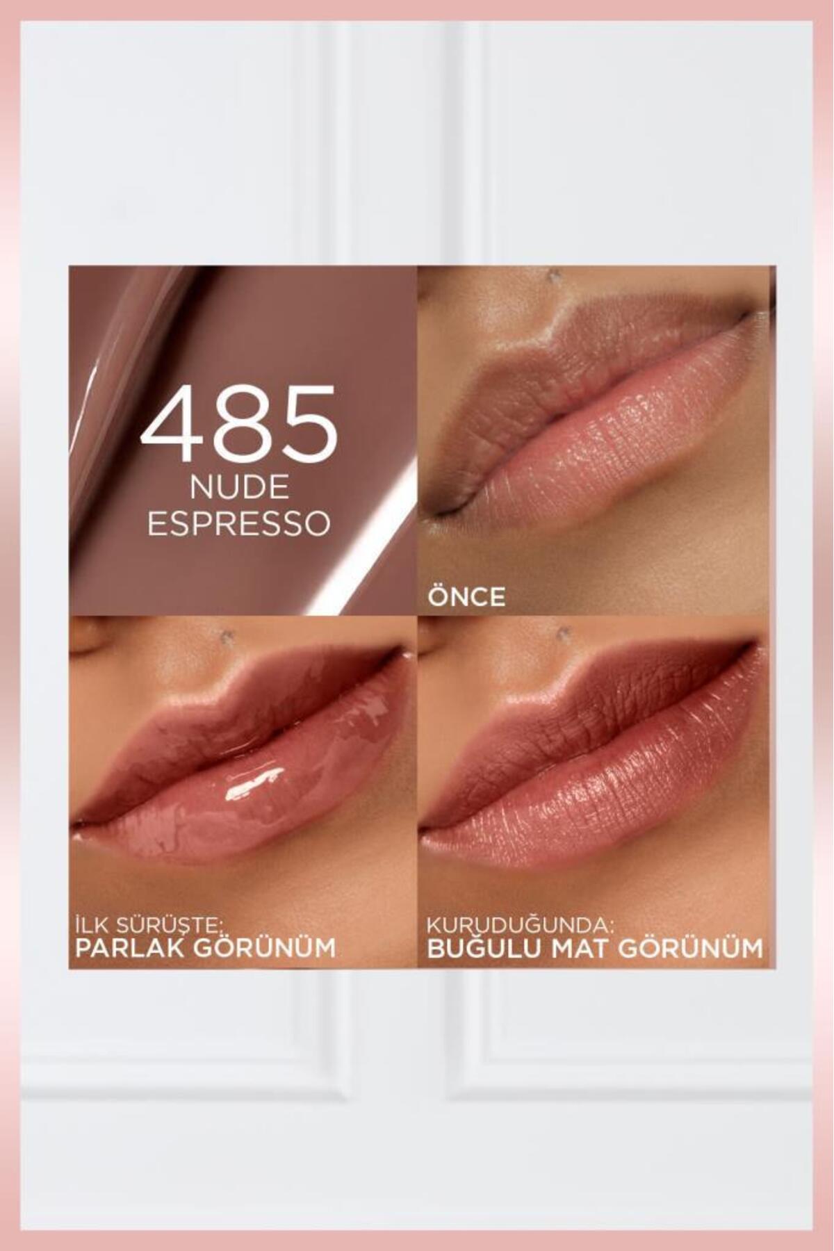 برق لب هیالورون لیپ تینت - شماره ۴۸۵ Nude Espresso — قرمز HYLRNLIPTINT — تصویر 5 از 7