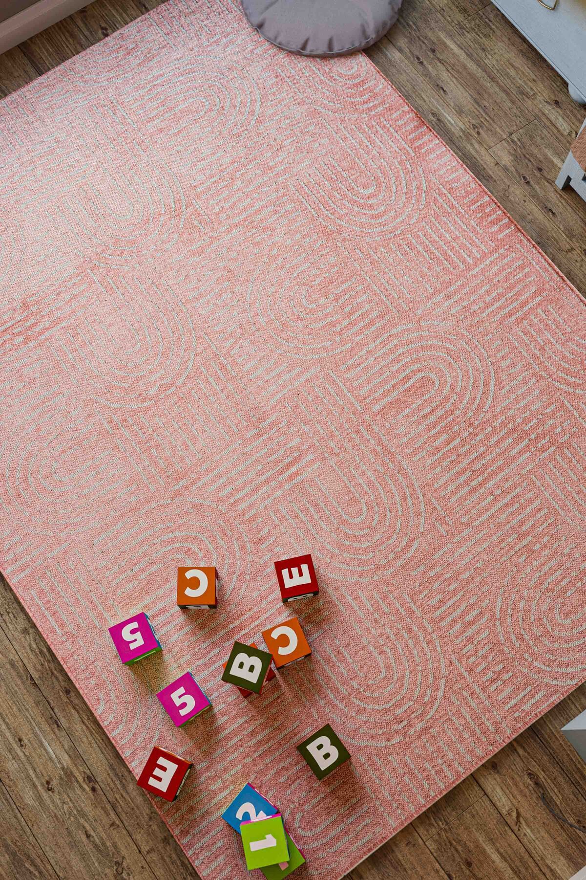 CBD Powder Viscose Non-Slip Sole Washable Children's Rug 1466