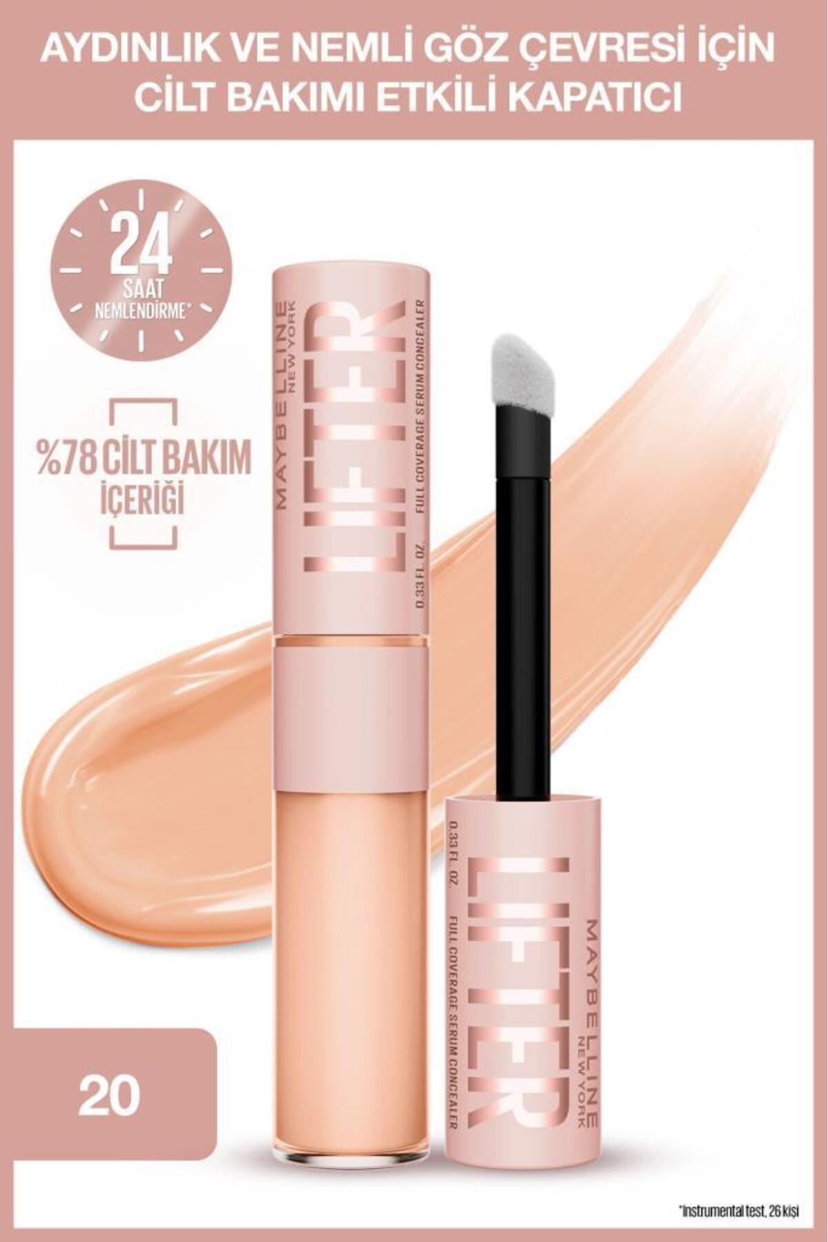 Maybelline New York Lifter Kafein ve Peptitler İçeren Nemlendiren ve Aydınlatan Kapatıcı - 20 - Fiyatı, Yorumları