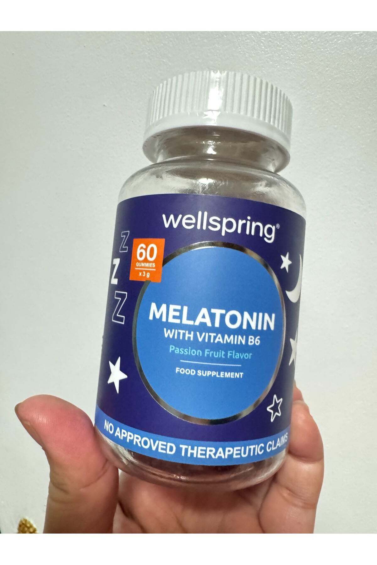 Wellspring Melatonin With Vitamin B6 Passion Fruit Flavor 60 Gummies