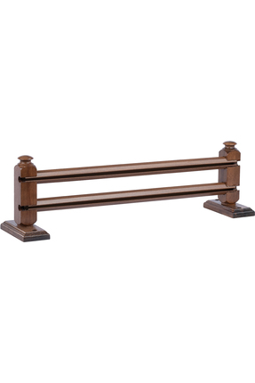 Perdejim Ceviz 100 cm Çetray Çift Raylı Rustik Perde Askısı S Pile ve Kornişl...