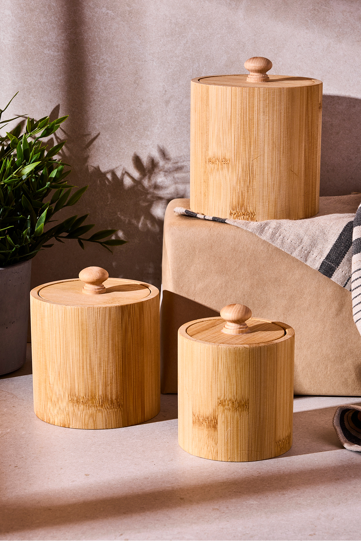 Perotti Pisa 3'lü Bambu Ergonomik Saklama Kabı Seti - Fiyatı
