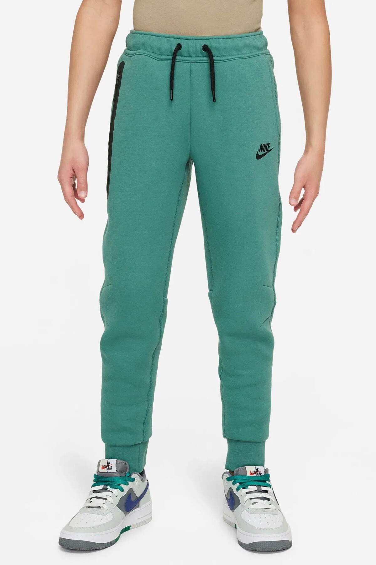 Nike Sportswear Tech Fleece Kids Pant Green Çocuk Fermuar Cepli