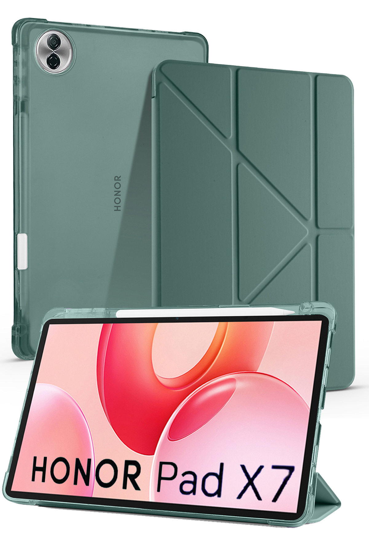 Huawei Honor Pad X7 8.7 Inch Compatible Smart Cover Tablet Case with Pen Compartment