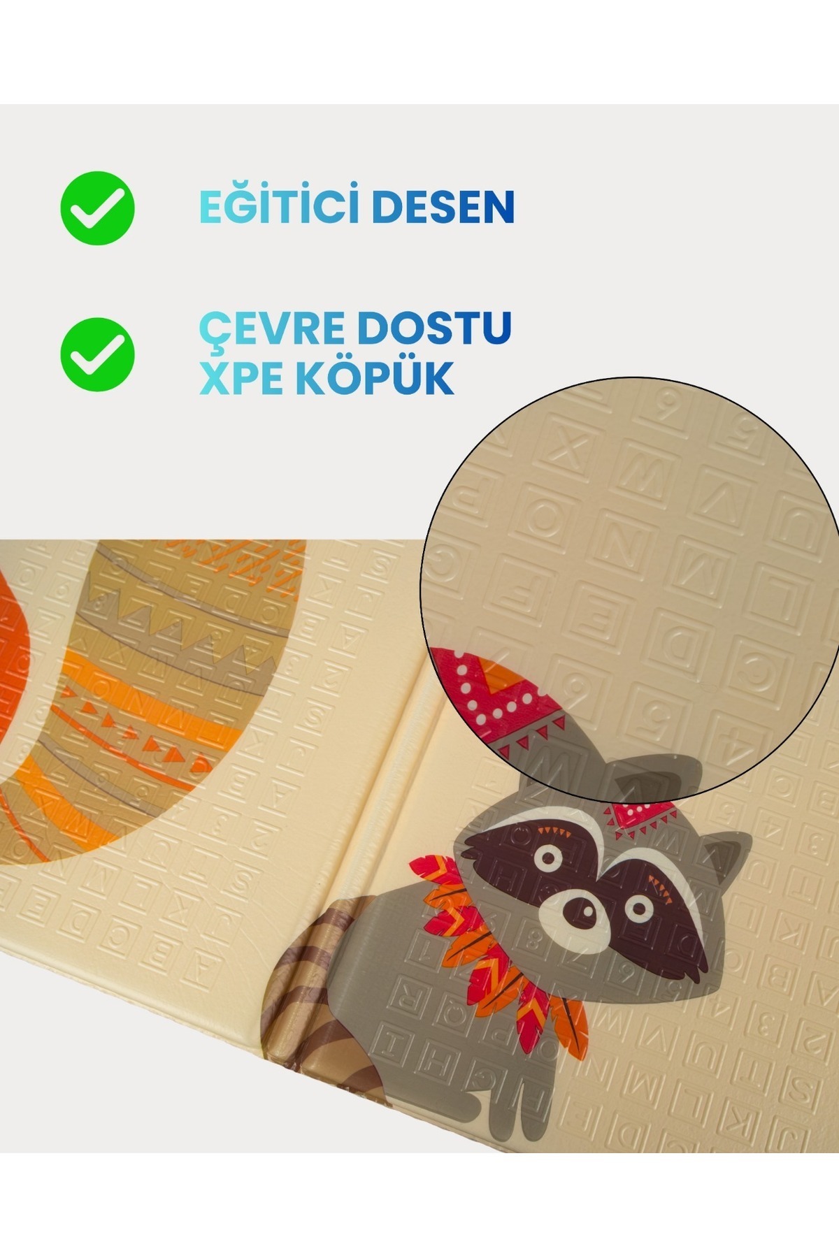 Holmen Katlanabilir Çift Taraflı Premium Oyun Matı - Halısı 150x200cm fotoğrafı 4 (önizleme)