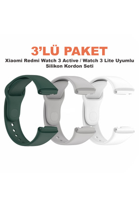 Dexmon Xiaomi Redmi Watch 3 Active / Watch 3 Lite Uyumlu 3’lü Silikon Kordon ...