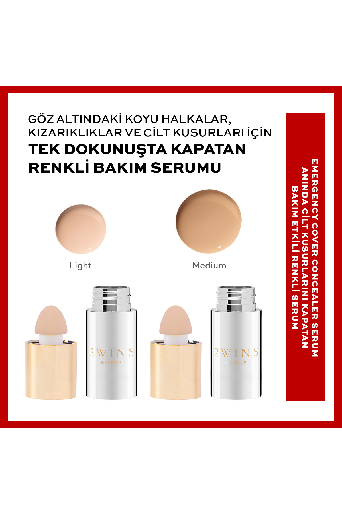 Concealer-Nemlendirici ve Aydınlatıcı Etkili Tüm Yüze Uygulanabilir Gözaltı Kapatıcı Serum-Medium — بژ 2W-MU-CSERUM — تصویر 3 از 7