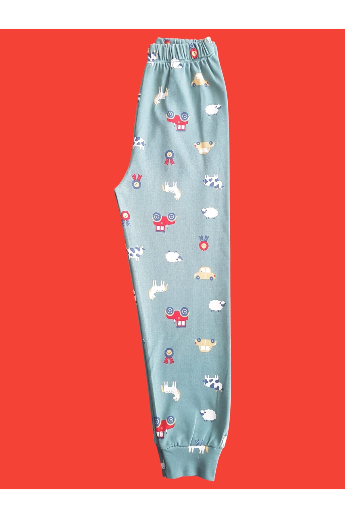 çamaşır bahçesi kendinize iyi bakın Uzun Kollu Desenli Çocuk Pijama Takım #baskılıçocukpijamatakım #çamaşırbahçesi #koyundesenlipijama fotoğrafı 5 (önizleme)