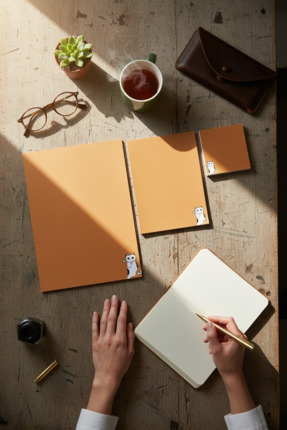 Renkli Zeka Kedi Desenli 3’lü Notepad Seti – 110 Gr Kalın Kağıt Bloknot (29x2...