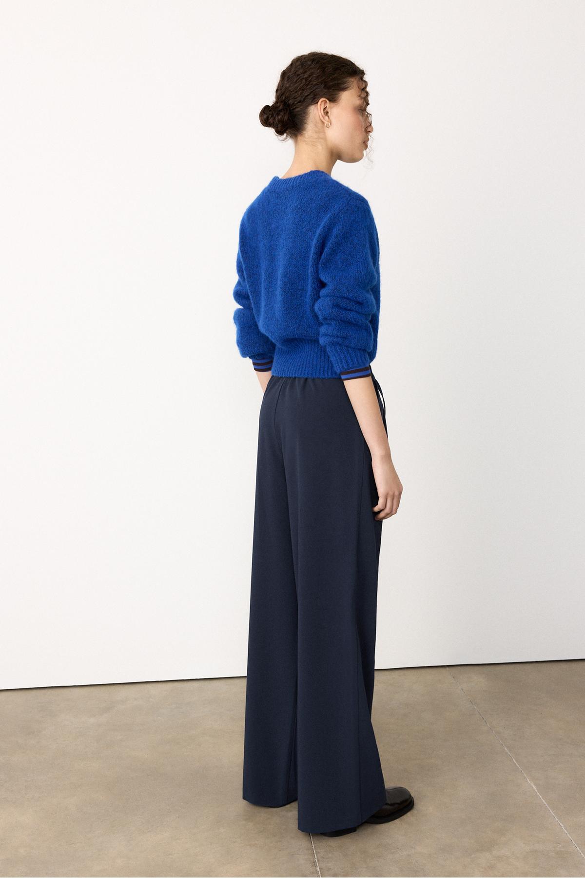 Stradivarius  Tokalı detaylı geniş paça pantolon - Görsel 5