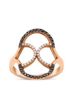zeryus pırlanta 0,48 Karat Tasarım Siyah Pırlanta Yüzük