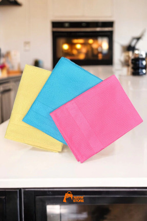 Naym Store İthal 3’lü Cam Bezi Temizlik Bezi Kurulama Bezi Mikrofiber Bez - 4...