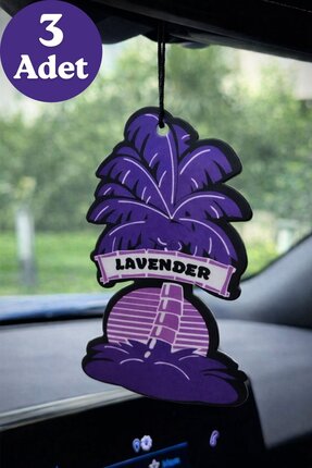 PROMOSYONİK Lavanta Kokulu Dekoratif Araba Oto Asma Kokusu Ve Aksesuarı (3 Adet)