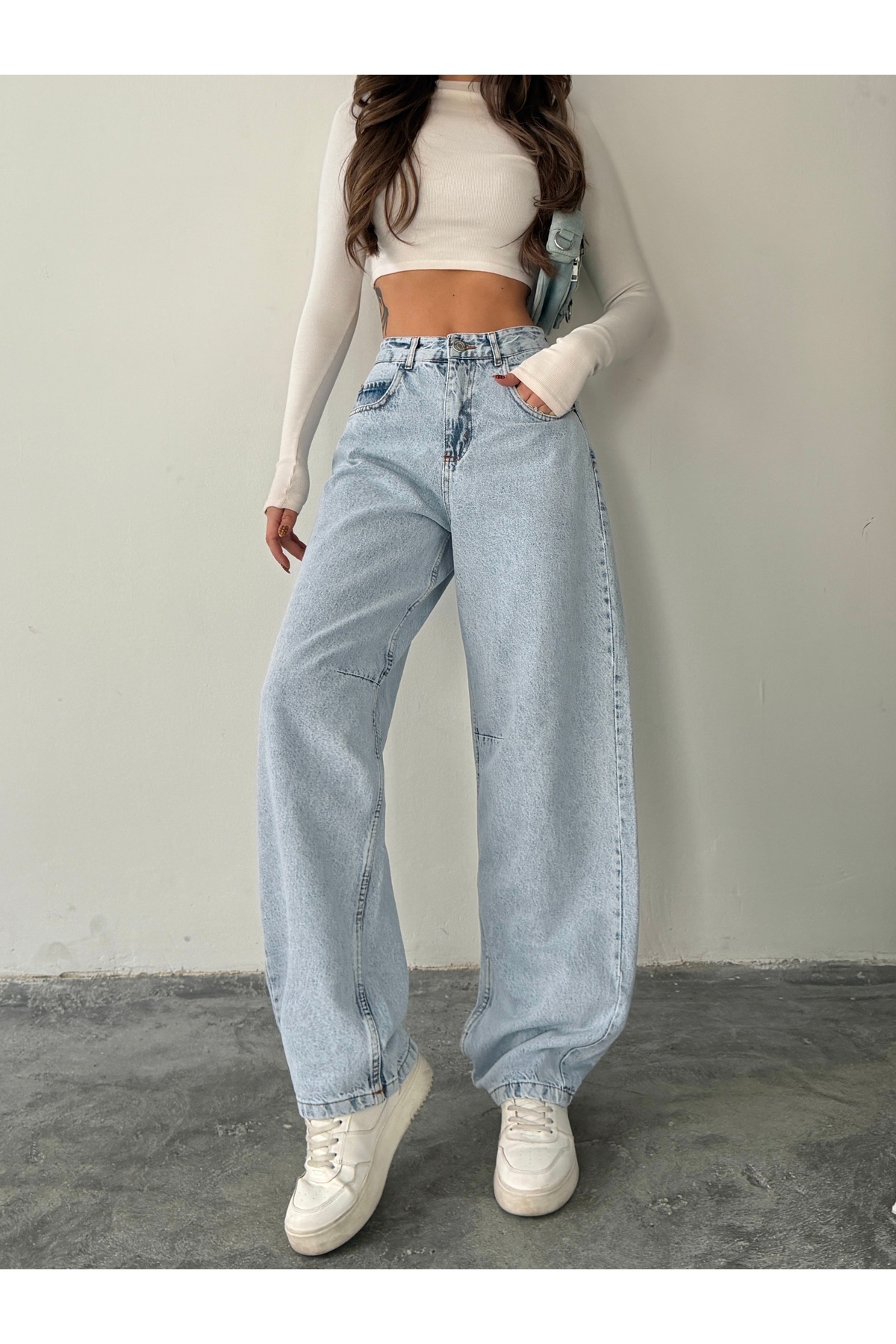 BLUE MARLIN  BUZ KAR ARKA KEMER TOKALI BOL PAÇA BAGGY - Görsel 4