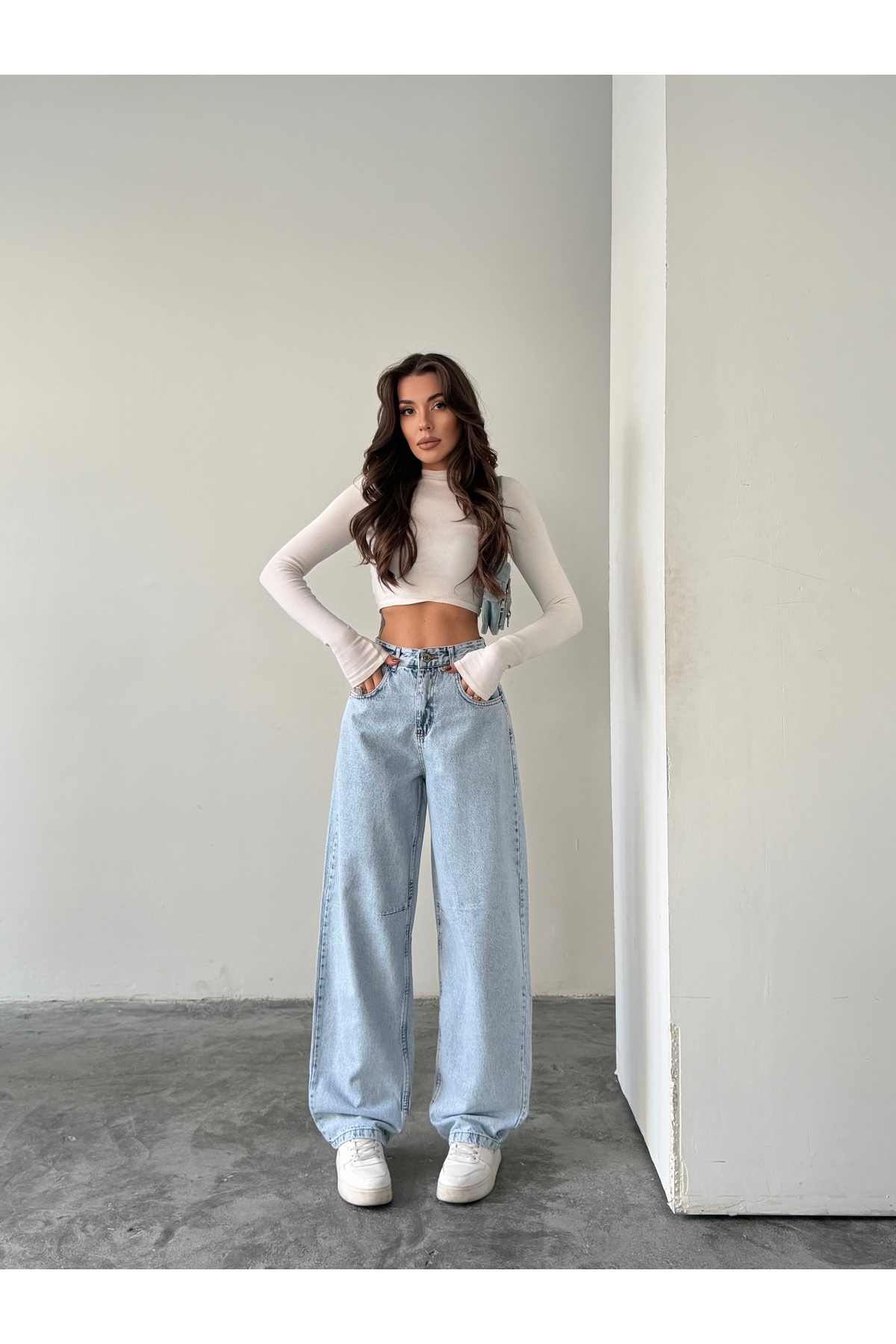 BLUE MARLIN  BUZ KAR ARKA KEMER TOKALI BOL PAÇA BAGGY - Görsel 3