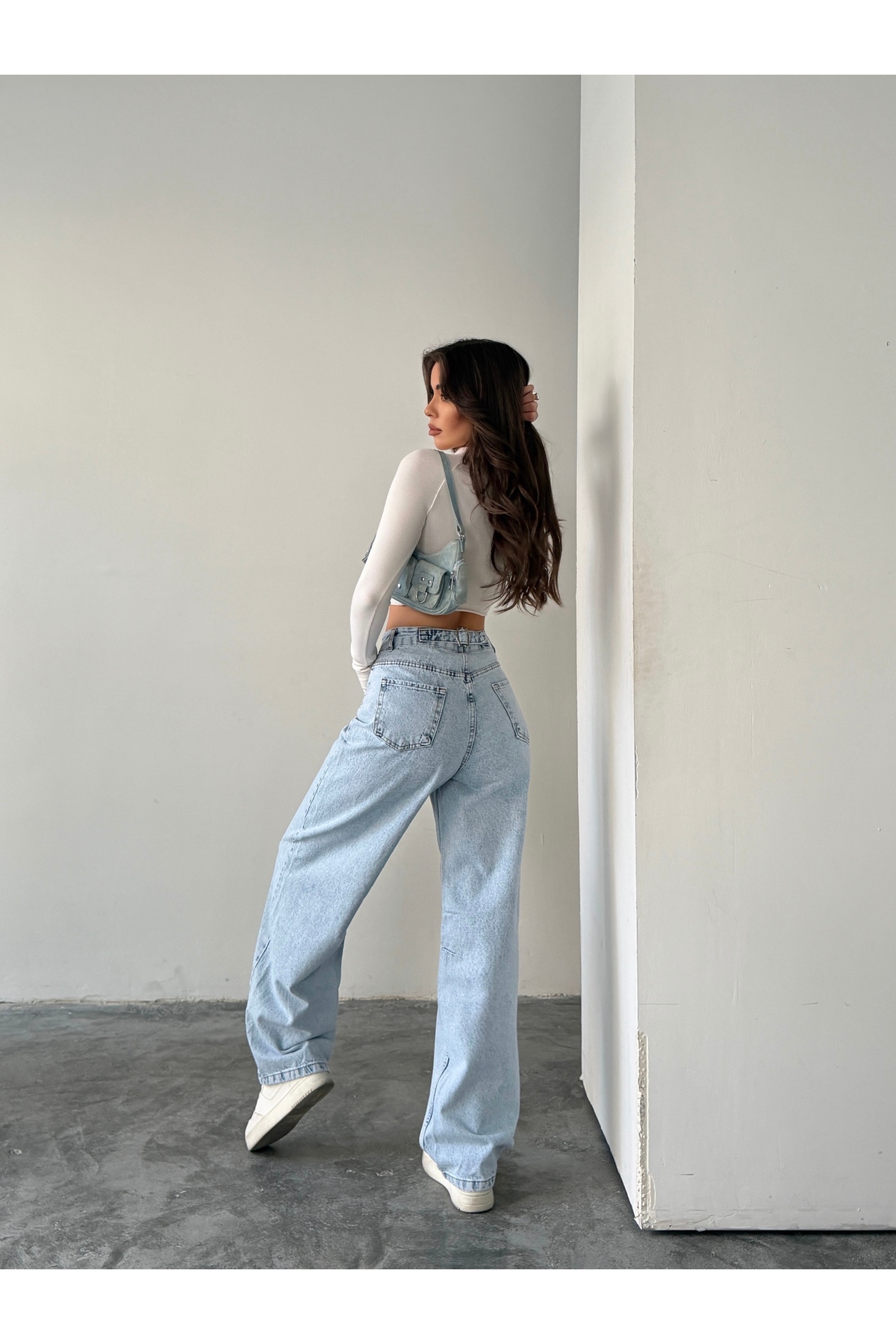 BLUE MARLIN  BUZ KAR ARKA KEMER TOKALI BOL PAÇA BAGGY - Görsel 2