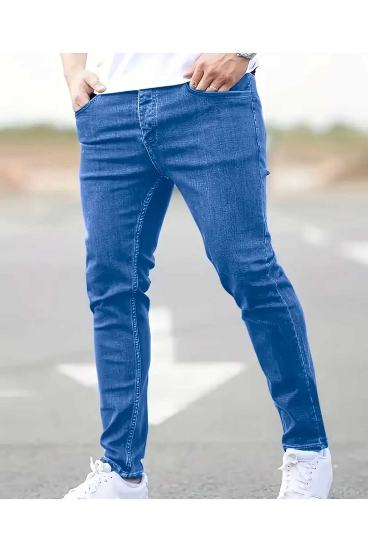 G GOLEND Men's Regular Fit Straight Leg Stretchy Lycra Denim Jeans Trousers