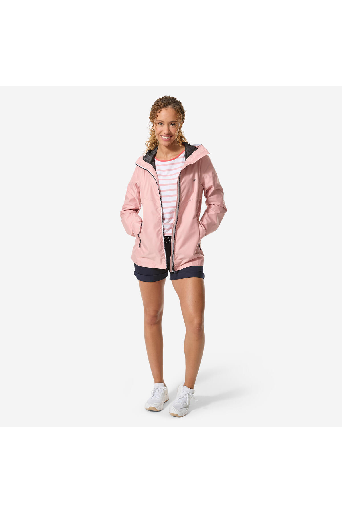 Decathlon Kadın Rüzgar Kesen Yelkenli Yağmurluğu - Pembe - 100 görsel 2