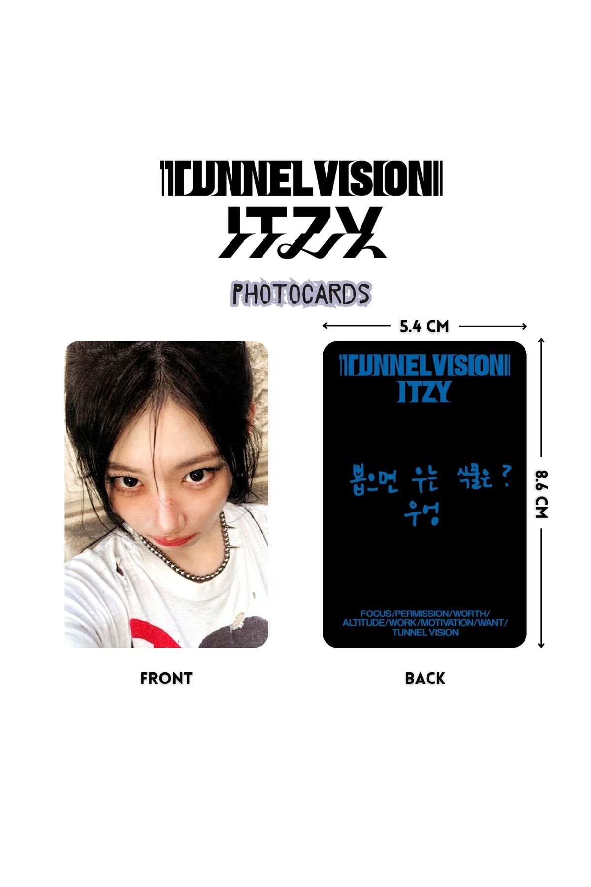 Kpop Dünyasi ITZY '' Tunnel Vision '' Photocards Set Photobook A