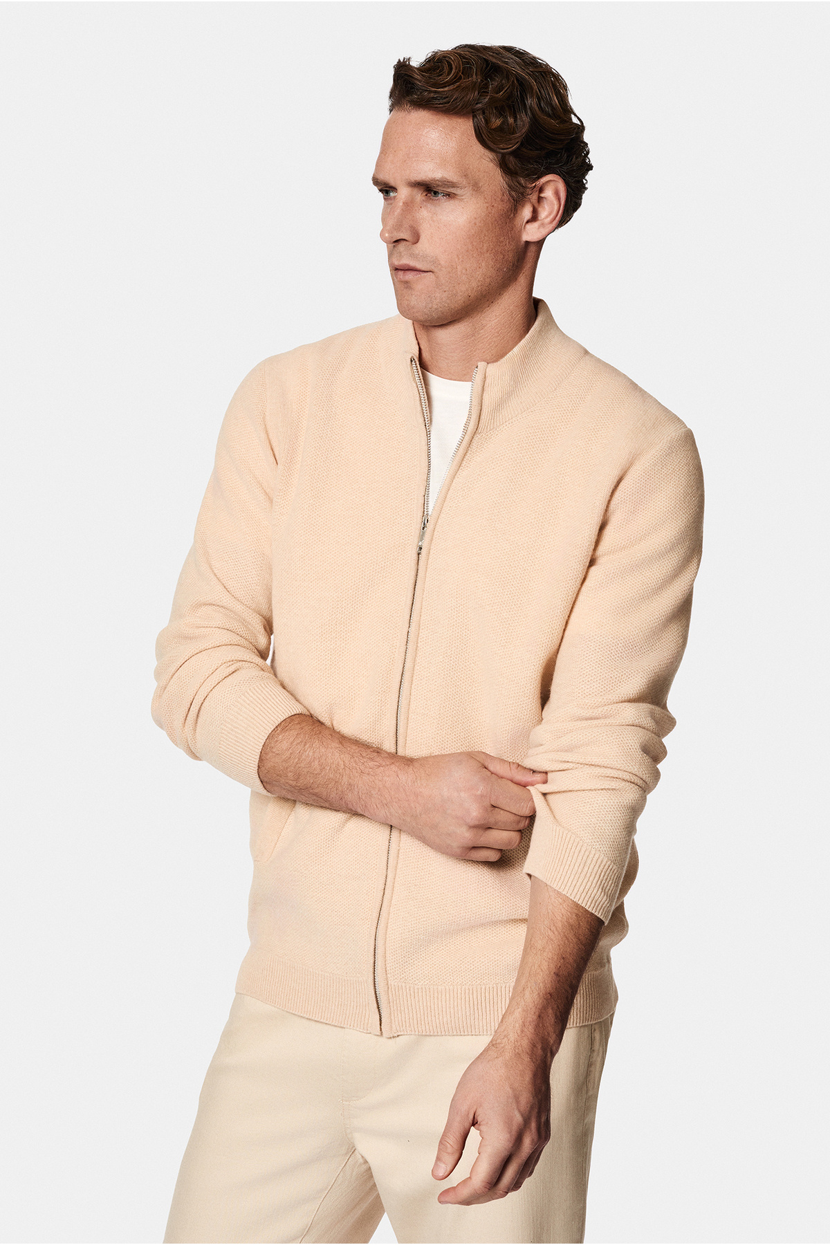 کیگیلی ژاکت بافتنی پشمی طرح‌دار زیپ‌دار