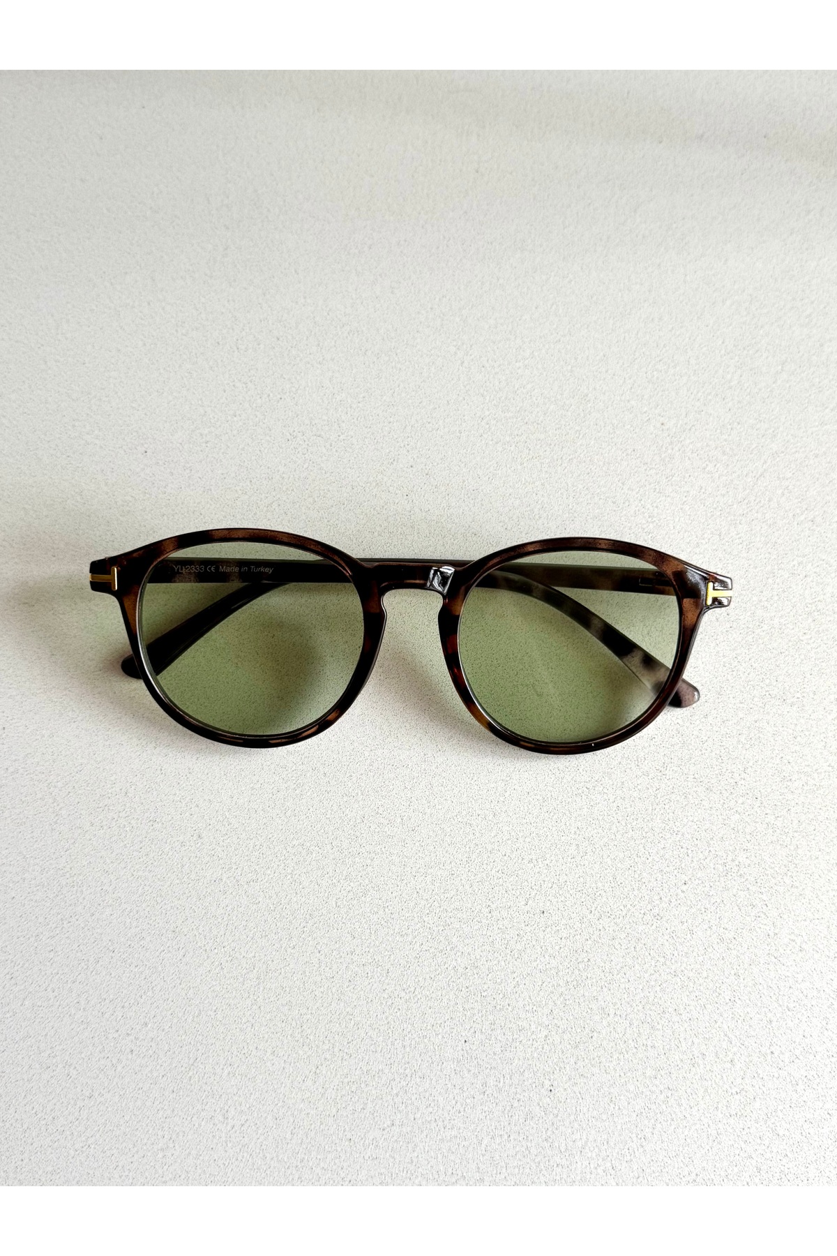 RAWEN EYEWEAR Tom Oval Leopar Yeşil cam Yeni Sezon Unisex Model 50 Ekartman görsel 3