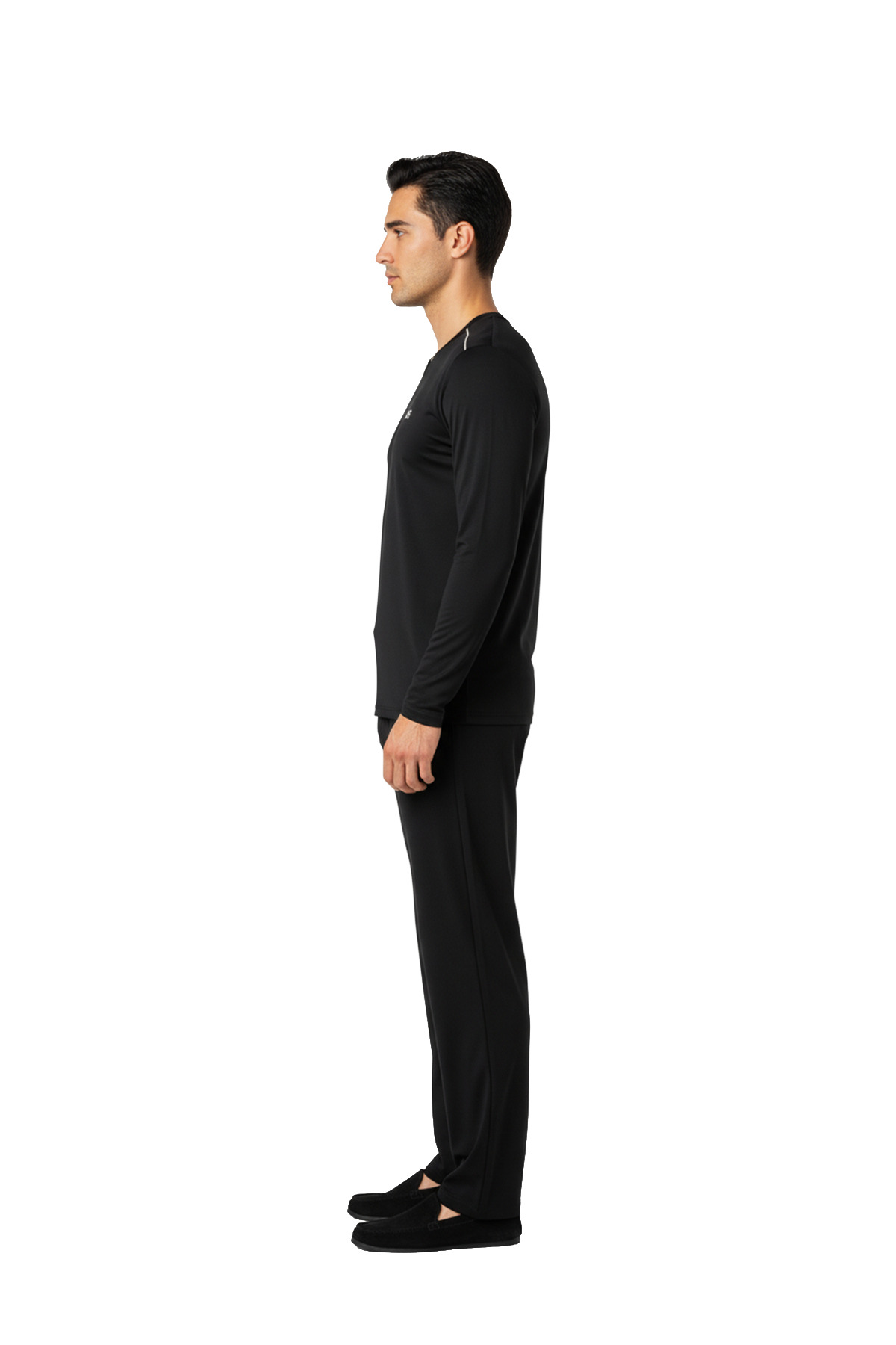 D'S Damat Ds Damat Maschio Pamuk V Yaka Pijama Takımı SİYAH görsel 4