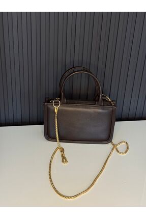 JASECO Kadın Çift Saplı Zincir Detaylı Küçük Boy Omuz Çantası