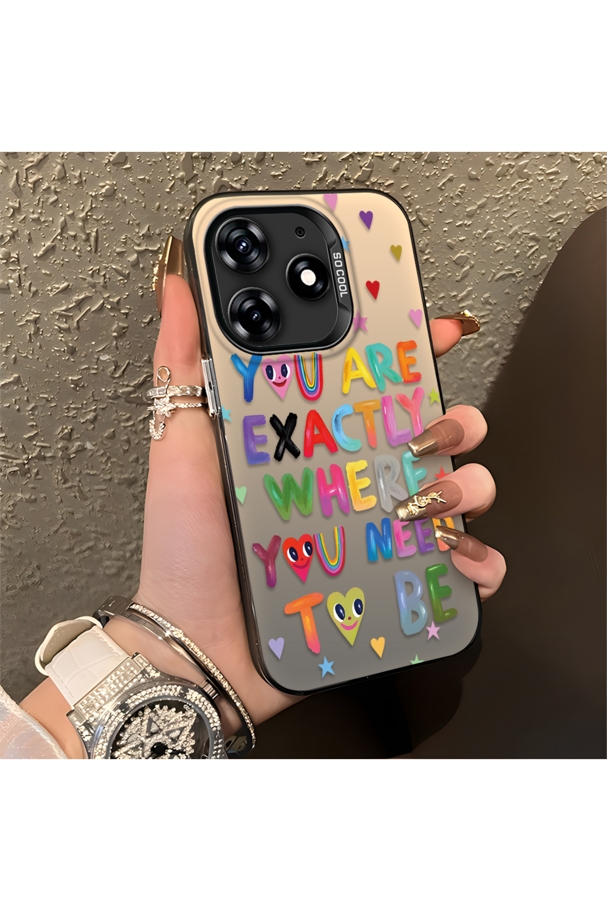 Tecno Spark 10 Pro Compatible Matte Glossy Surface Impact Protection Colorful Silver Case Graffiti