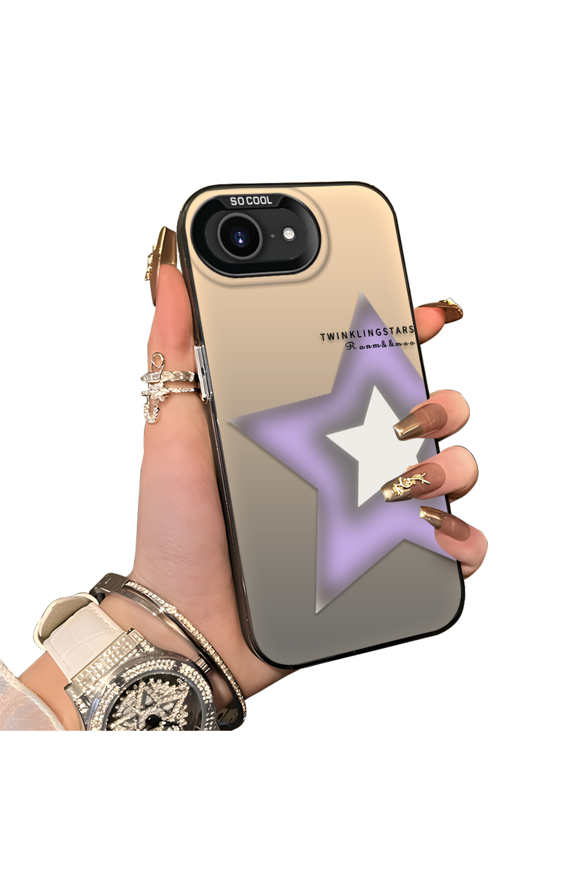 hard Acrylic Back Silicone Edge Lens Protection Case Compatible with iPhone 16e/17e