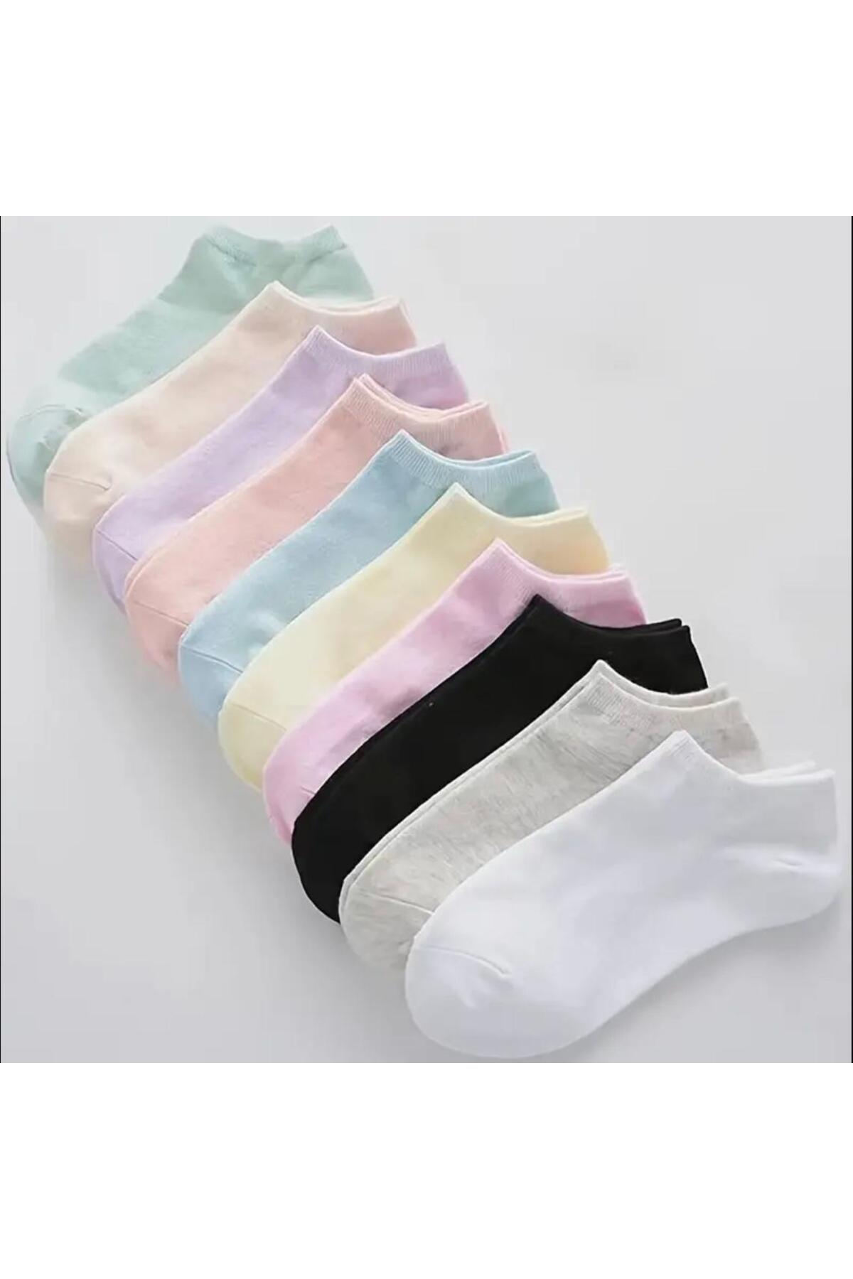 vast çorap Цветни памучни дамски чорапи, 10 чифта, икономична опаковка