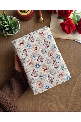 shaması El Yapımı Özel Tasarım Vintage Nakışlı Defter – A5 / 100 gr / 384 Say...