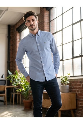 Quero SLİM FİT TİMSAH LOGOLU DÜĞMELİ YAKALI GÖMLEK