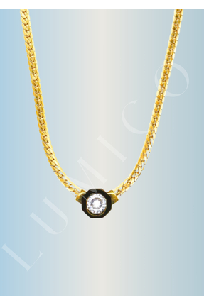 LUMİCOTAKI Hediye - Kararmaz Çelik Serenay Leyla Çağla Tek Taş Kolye | Hediye...