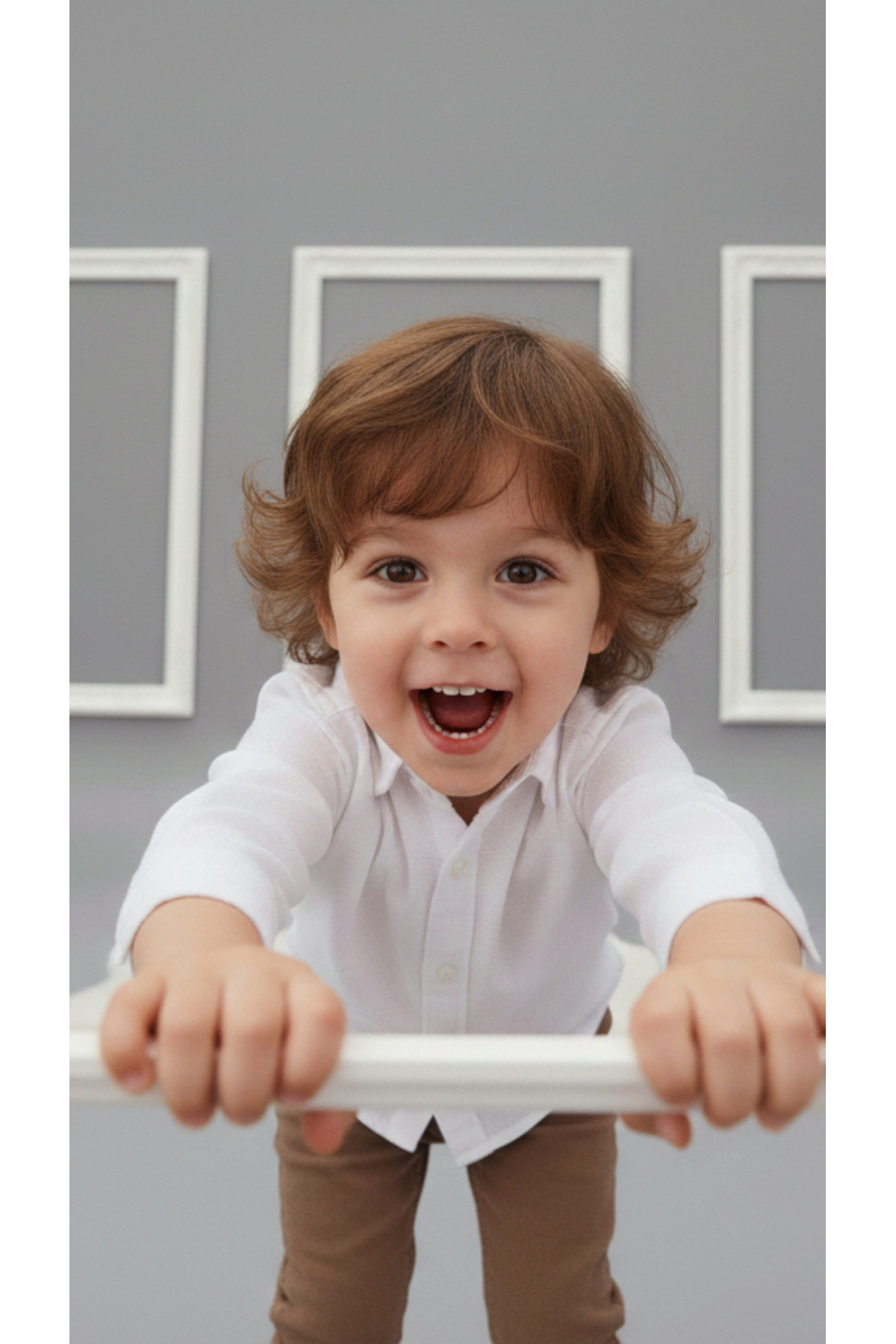 Momivi Kids Erkek Çocuk Klasik Düz Renk Gömlek fotoğrafı 2 (önizleme)