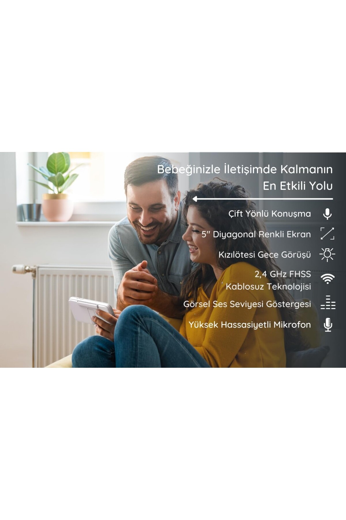 AyrStore HUBBLE NURSERY VİEW PRO 5’’ Dijital Ekranlı Bebek Kamerası fotoğrafı 4 (önizleme)