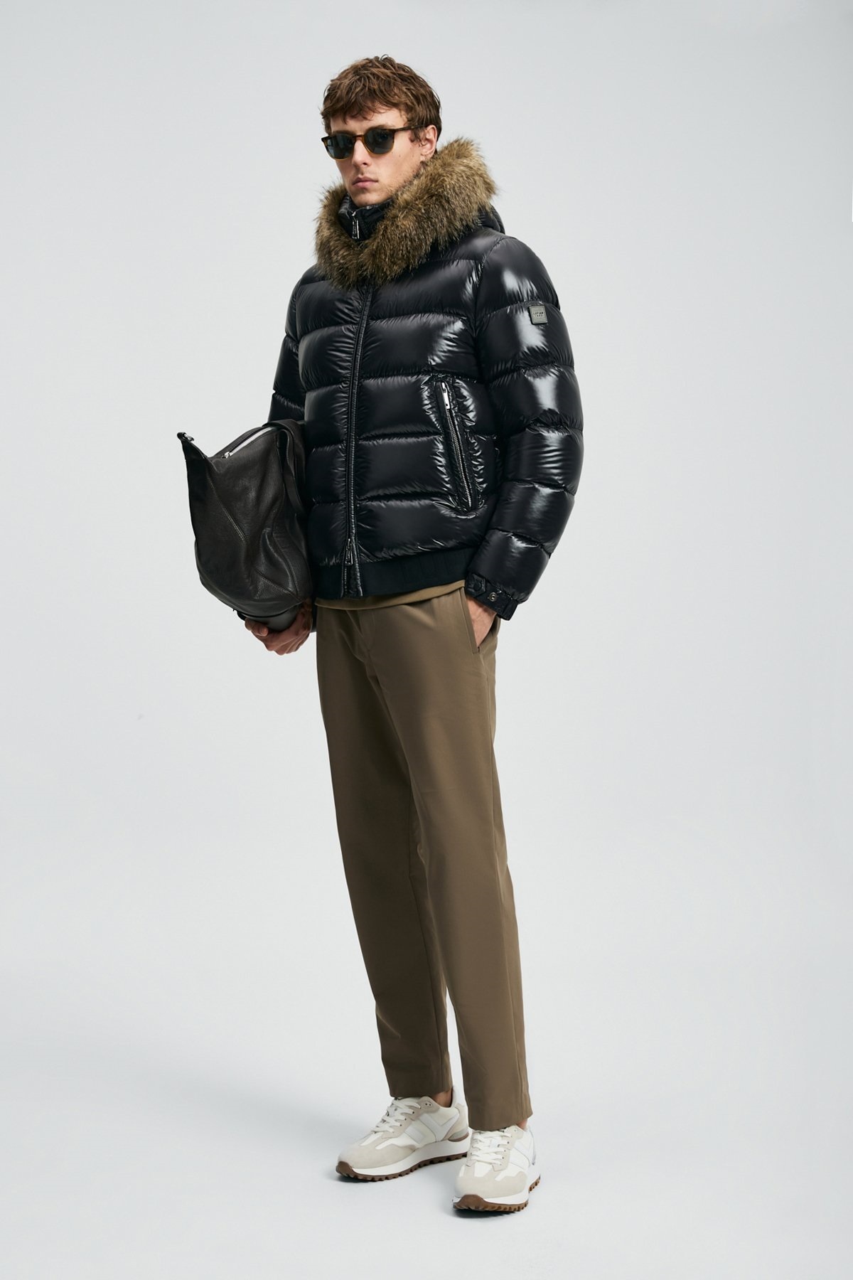 Lufian  Jeam Kaz Tüyü Erkek Mont Siyah - Görsel 2