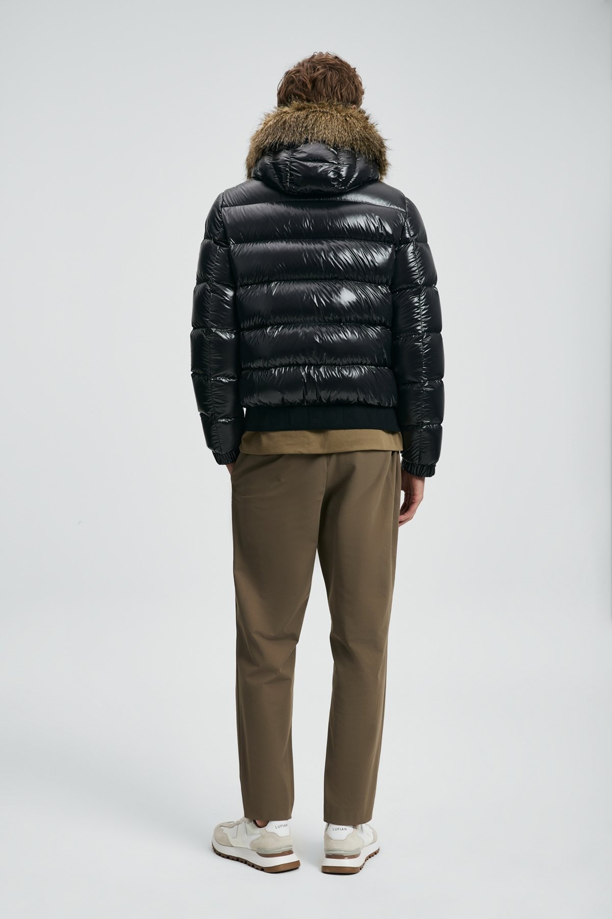 Lufian  Jeam Kaz Tüyü Erkek Mont Siyah - Görsel 6