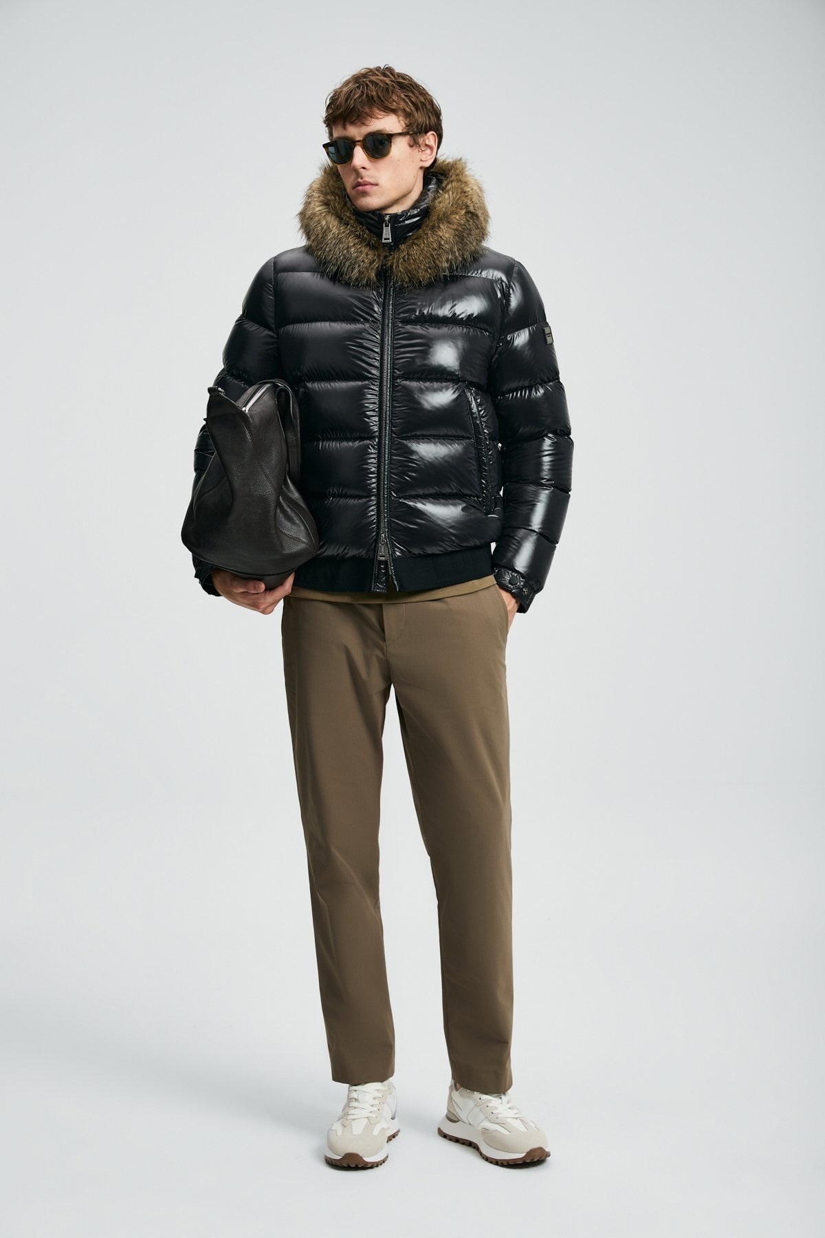 Lufian  Jeam Kaz Tüyü Erkek Mont Siyah - Görsel 4