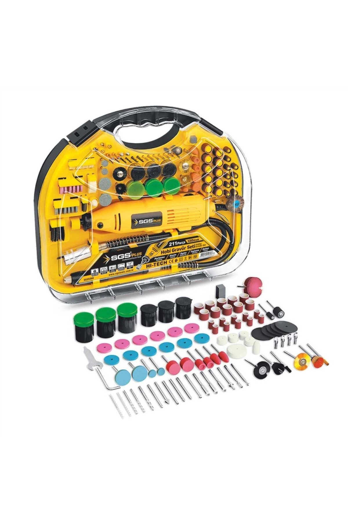 Sgs 5260 Hobi Gravür Seti 130 Watt 211 Parça - Fiyatı, Yorumları