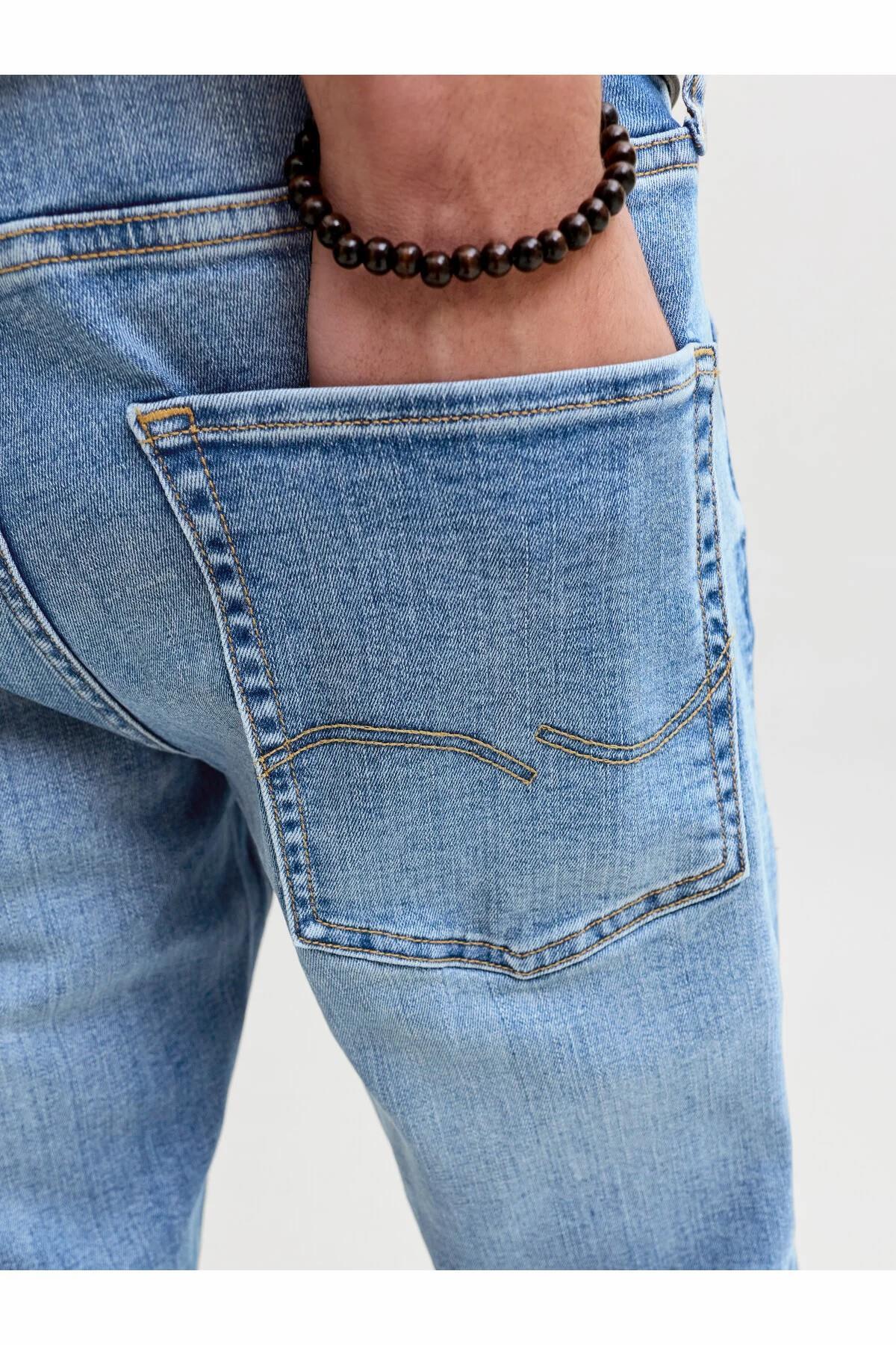 Jack & Jones  Jjımıke Jjorıgınal St 171 Noos Mavi Erkek Jean Pantolon 12289824 - Görsel 6