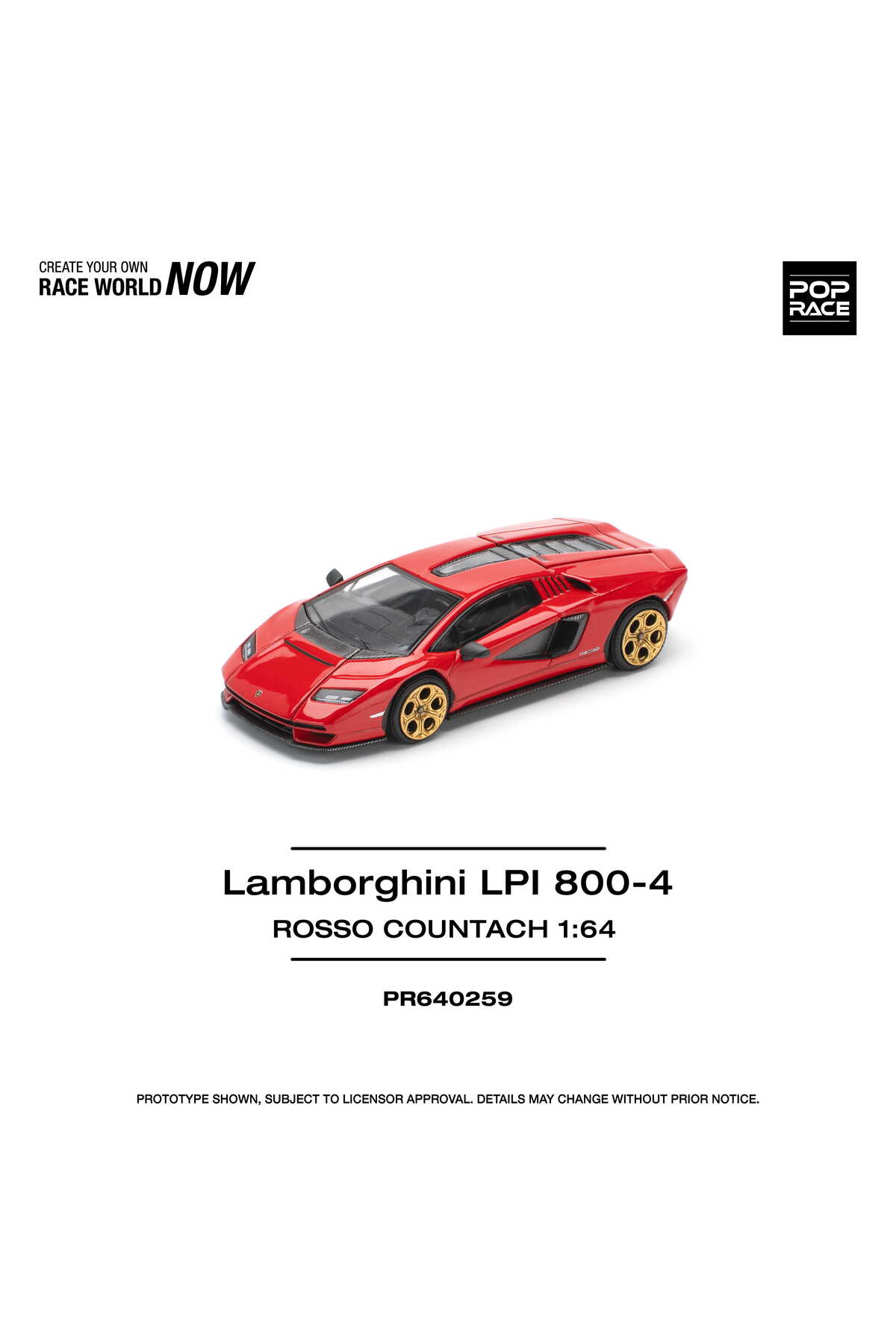 pop race 1 Pop Race Lamborghini LPI 800-4 Rosso Countach Kırmızı 1