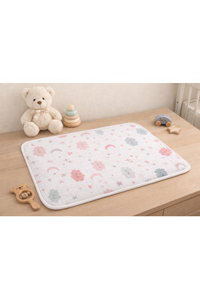 Babycitytr Bebek Alt Açma Minderi %100 Pamuk Müslin, Süngerli, Pratik, Taşına...