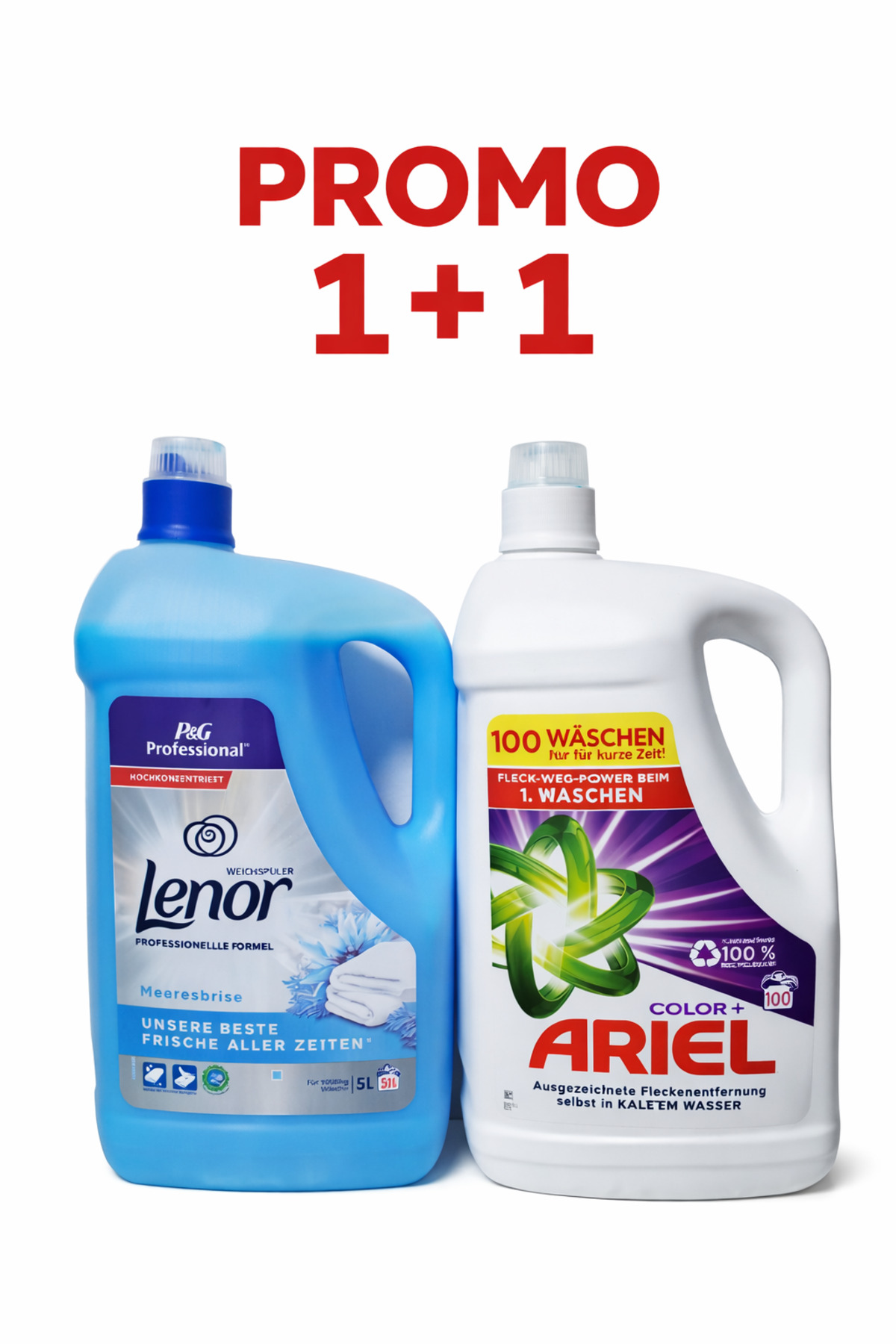 Ariel Pachet Promo Color Gel 5 L+ Lenor Balsam rufe 5L